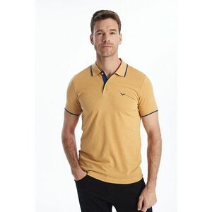 Tricou polo uni din material pique imagine