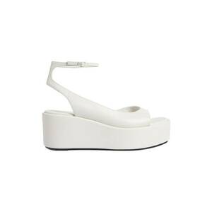 Sandale wedge din piele imagine