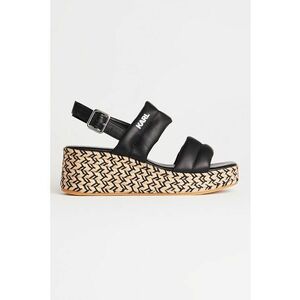 Espadrile wedge de piele imagine