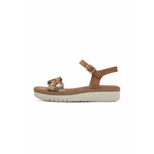 Sandale wedge de piele imagine