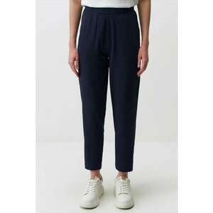 Pantaloni conici crop din tencel imagine