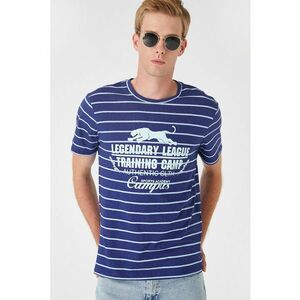 Tricou cu decolteu la baza gatului si model in dungi imagine