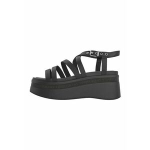 Sandale wedge de piele ecologica imagine