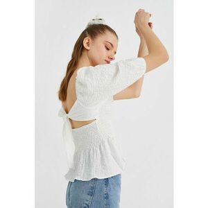 Bluza cu maneci bufante si peplum imagine