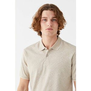 Tricou polo cu model geometric imagine