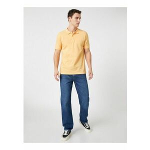 Tricou polo slim fit de bumbac imagine