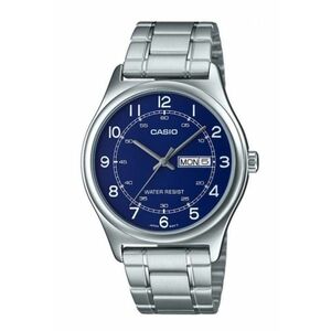 Ceas barbatesc - MTP-V006D-2BUDF - Quartz - Casual - Cristal mineral - Otel - Albastru/Argintiu - 40 mm imagine