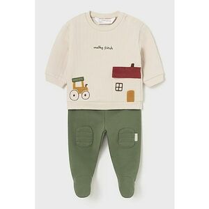 Set de bluza si pantaloni cu botosei - 2 piese imagine