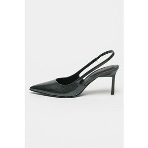 Pantofi stiletto slingback cu aspect lacuit imagine