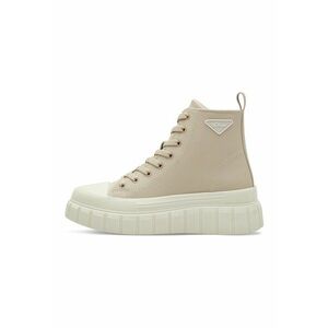 Tenisi mid-high flatform din piele ecologica imagine