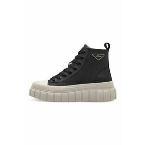 Tenisi mid-high flatform din piele ecologica imagine