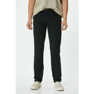 Pantaloni regular fit cu model uni imagine