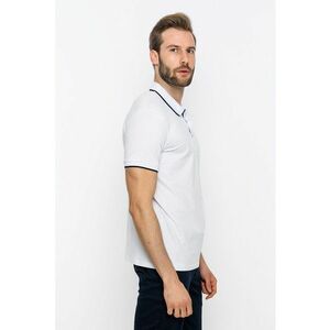 Tricou polo de bumbac cu garnituri contrastante imagine