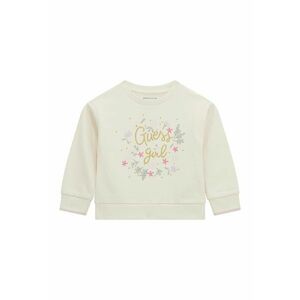 GUESS - Bluza de trening din bumbac cu imprimeu text si detalii brodate imagine