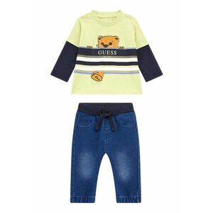 GUESS - Set de bluza cu imprimeu si blugi uni imagine