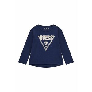 GUESS - Bluza cu imprimeu logo si decolteu rotund imagine