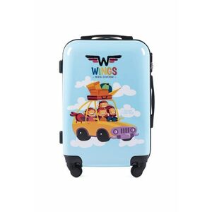 Troler Cabina - Policarbonat - 4 Roti - WKIDS - 55 cm - Imprimeu Car imagine