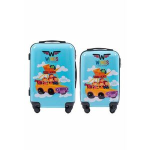 Set Trolere - Policarbonat - 4 Roti - WKIDS - 2 Piese - Imprimeu Car imagine