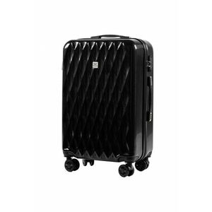 Troler Mediu - PC 190 - 66 cm - 4 Roti Duble - Cifru TSA - Policarbonat - Negru imagine