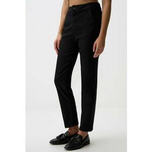 Pantaloni crop din amestec de lyocell imagine