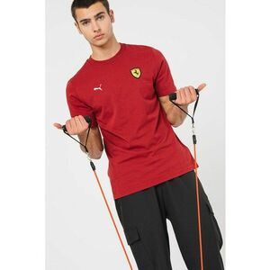 Tricou de bumbac cu decolteu la baza gatului Ferrari Race imagine