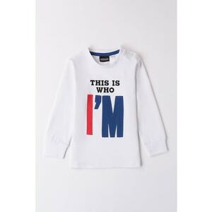 Bluza de bumbac cu imprimeu text imagine