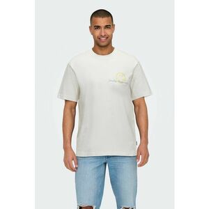 ONLY Tricou alb / galben / galben pastel imagine