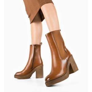 Botine dama Justi Camel imagine