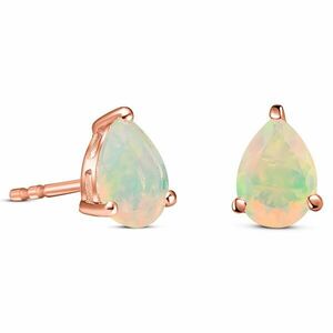 Cercei din argint Rose Gold Opal Drop imagine