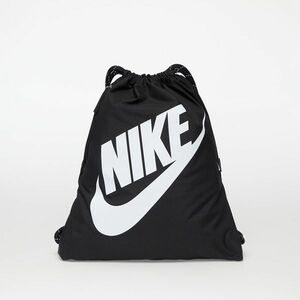 Saci de sport Nike Heritage Drawstring Bag Black/ Black/ White imagine