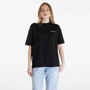 Tricou Calvin Klein Jeans Embroidered Slogan Back Tee Black imagine