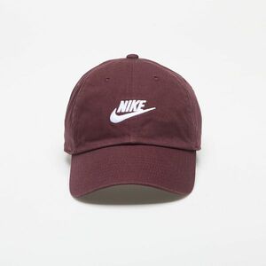 Nike Club Unstructured Futura Wash Cap Burgundy Crush/ White imagine