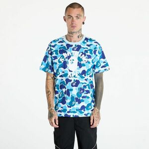 Tricou A BATHING APE Abc Camo College Tee Blue imagine