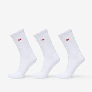 New Balance Nb Patch Logo Crew Socks 3-Pack White imagine