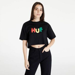 Tricou HUF Gummed S/S Crop Tee Black imagine