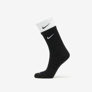 Nike Everyday Plus Cushioned Training Crew Socks Black/ White/ Black imagine