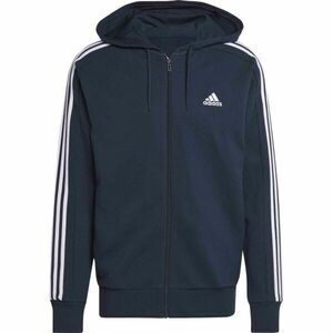 adidas ESSENTIALS FRENCH 3-STRIPES HOODIE Hanorac pentru bărbați, albastru închis, mărime imagine