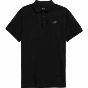 4F POLO SHIRT Tricou polo bărbați, negru, mărime imagine