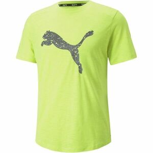 Puma RUN LOGO SS TEE Tricou bărbați, verde deschis, mărime imagine