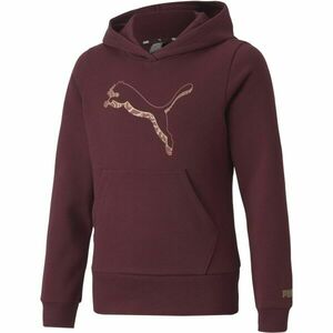 Puma ALPHA HOODIE FL G Hanorac pentru fete, vișiniu, mărime imagine