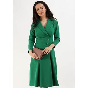 Rochie cu pliuri Verde 36 imagine