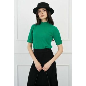 Bluza Daria verde din tricot cu maneca scurta imagine