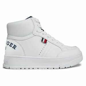 Pantofi Sport Tommy Hilfiger logo High top Lace up sneaker imagine