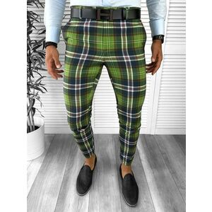 Pantaloni barbati eleganti verzi 12877 O3-6.1 imagine