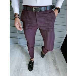 Pantaloni barbati eleganti grena B1633 imagine