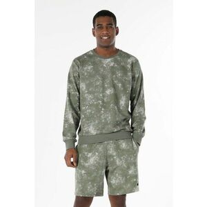 Bluza sport cu model tie-dye - Alb prafuit - Verde militar - imagine