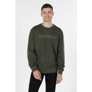 Bluza sport cu imprimeu text - Verde militar imagine