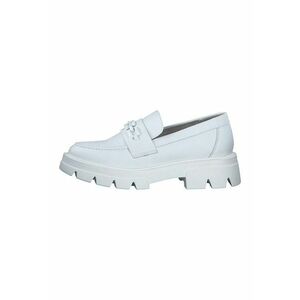 Pantofi loafer de piele ecologica cu toc masiv imagine