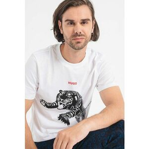 Tricou cu imprimeu si decolteu la baza gatului Darpione imagine