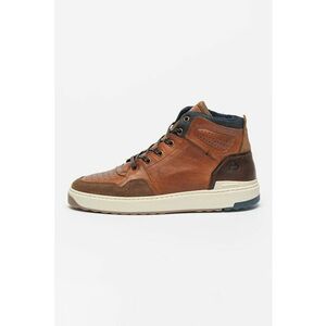 Pantofi sport high-top de piele cu garnituri textile imagine